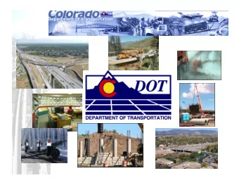 Outline  Colorado  Department  of  Strategic Plan  Transportation  2035 Statewide Plan