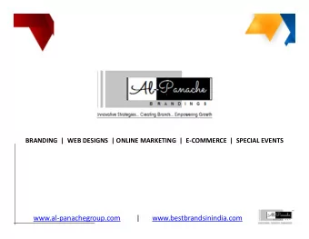 www.al-panachegroup.com  |       www.bestbrandsinindia.com