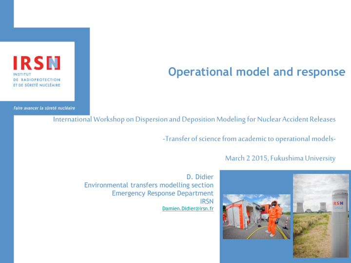 operational model and response