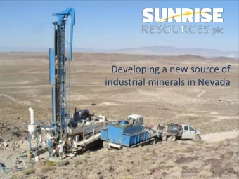 industrial minerals in Nevada  Important Notice The content of information contained in these