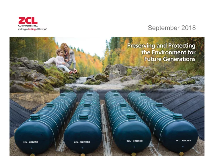 september 2018 forward looking information