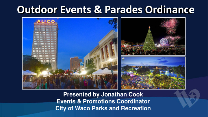 outdoor events parades ordinance