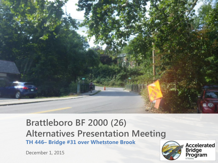 brattleboro bf 2000 26 alternatives presentation meeting