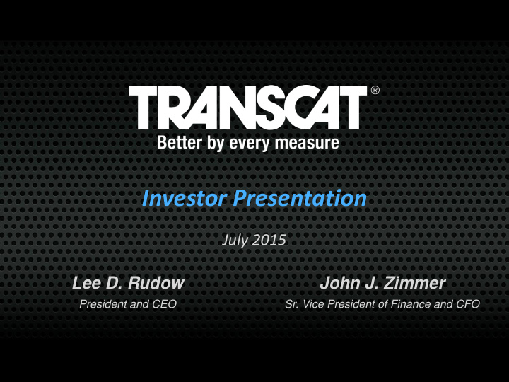 investor presentation