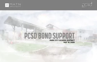 PCSD BOND SUPPORT  PARK CITY SCHOOL DISTRICT  MA  Y 19, 2020  FUTURE OF LEARNING  ACADEMIC