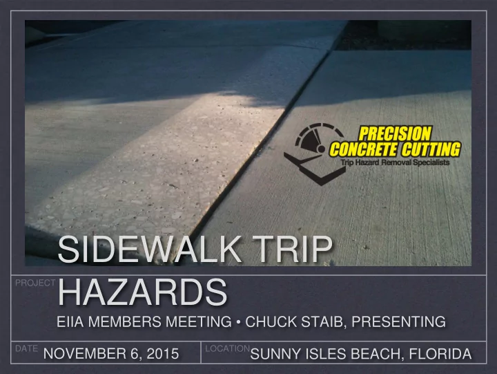 sidewalk trip hazards