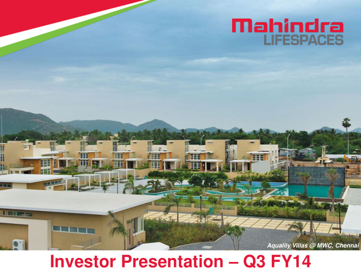 investor presentation q3 fy14