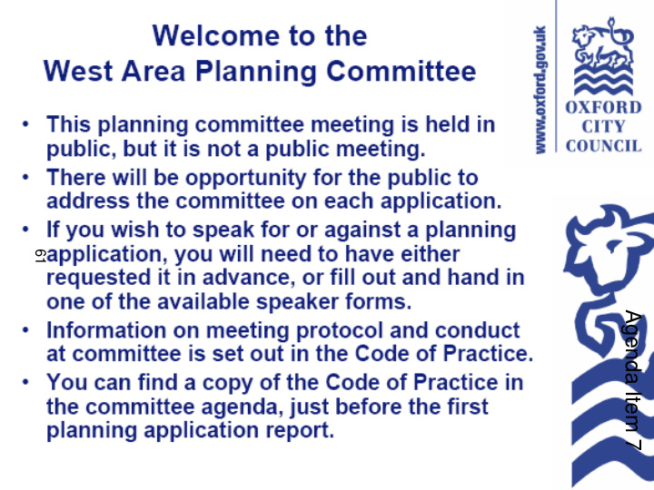 oxford city council welcome to west area planning
