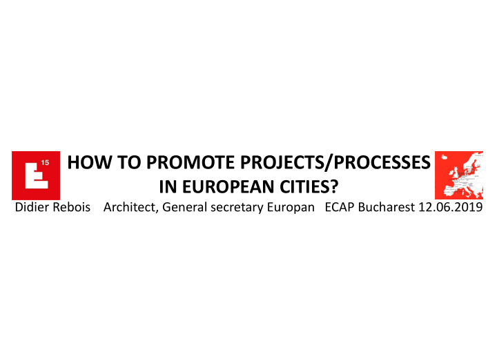 how to promote projects processes