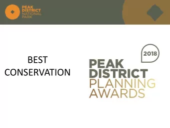 Nominations for  BEST  CONSERVATION  CALTON HOUSE BARNS,  CALTON LEES    Chatsworth Settlement