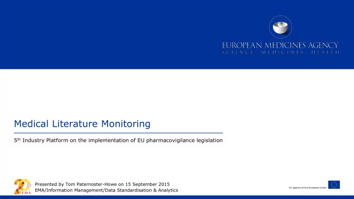 medical literature monitoring