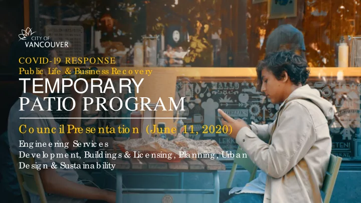 temporary patio program