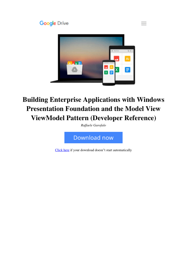 building enterprise applications with windows