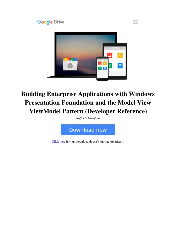 building enterprise applications with windows
