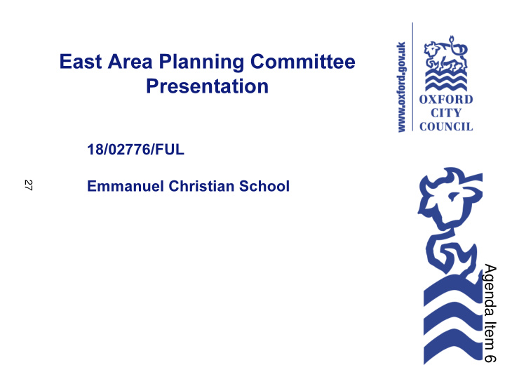 east area planning committee presentation