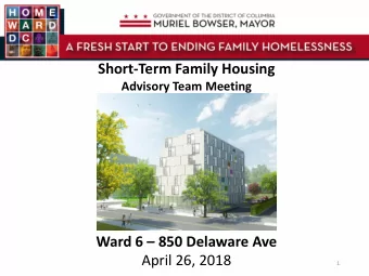 Agenda  I. Welcome  II. Follow ups from previous meetings  III. Project Timeline &amp; Construction