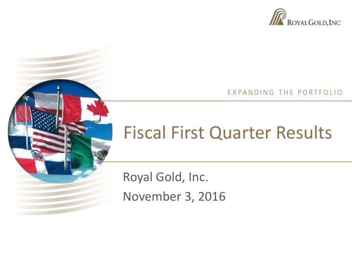 fiscal first quarter results