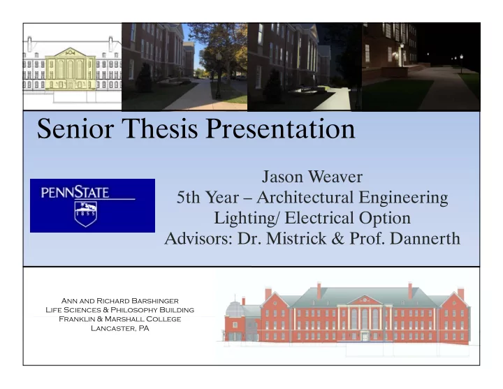 s senior thesis presentation i th i p i