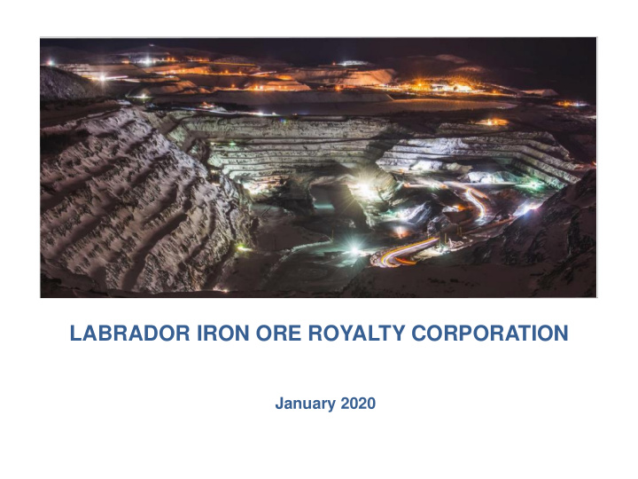 labrador iron ore royalty corporation