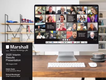 2020 Interim  Results  Presentation  18th August 2020  Daksh Gupta  Chief Executive Officer