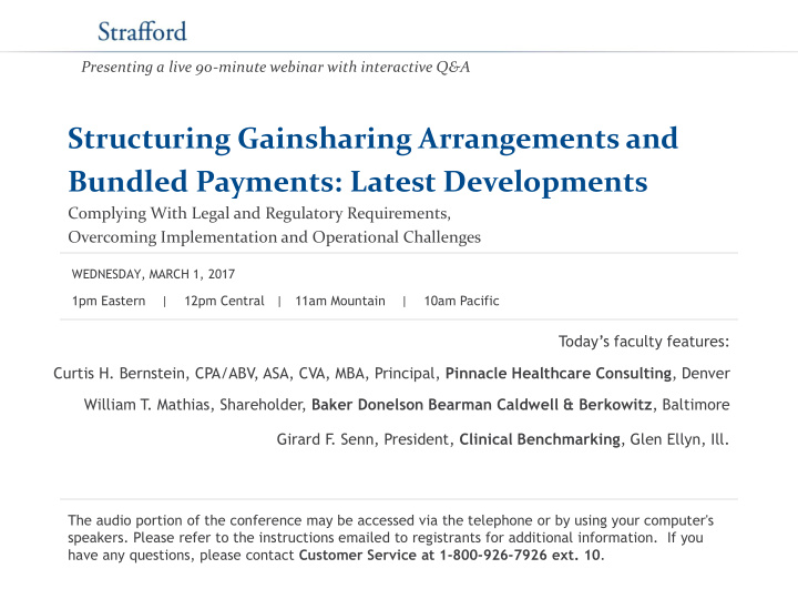 structuring gainsharing arrangements and bundled payments