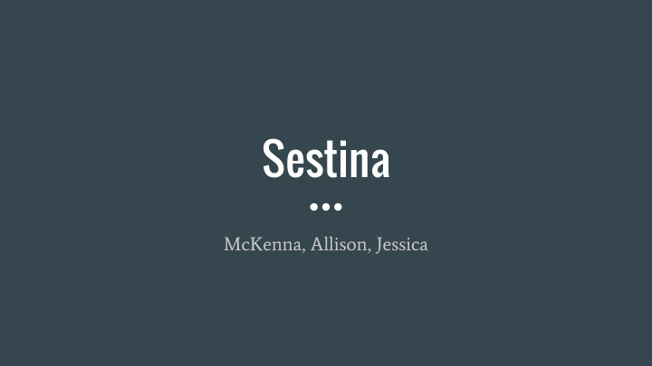 sestina