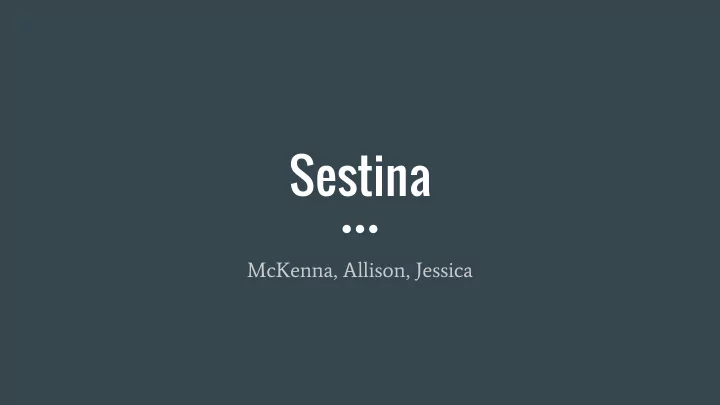 sestina