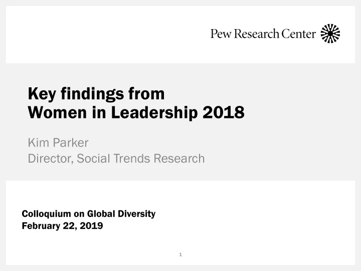 women in leadership 2018