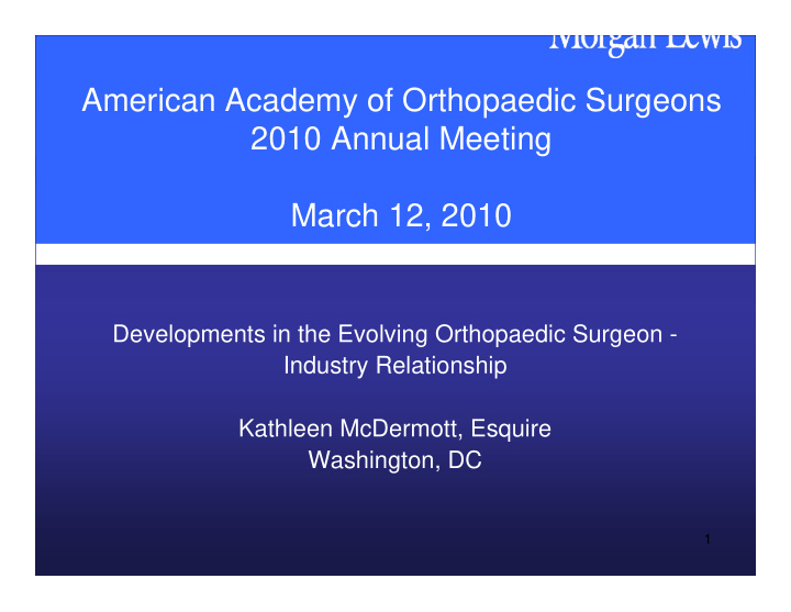 american academy of orthopaedic surgeons 2010 annual