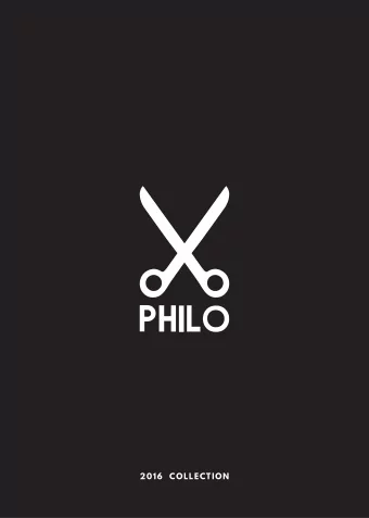2016  COLLECTION  Philo is a project with an  Italian heart. Design and  fashion run on the edge