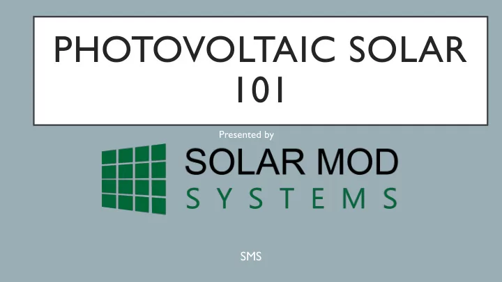 photovoltaic solar