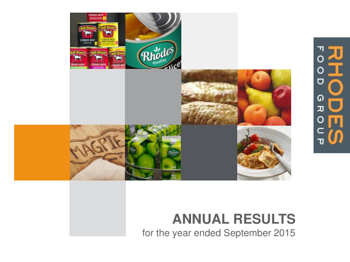annual results