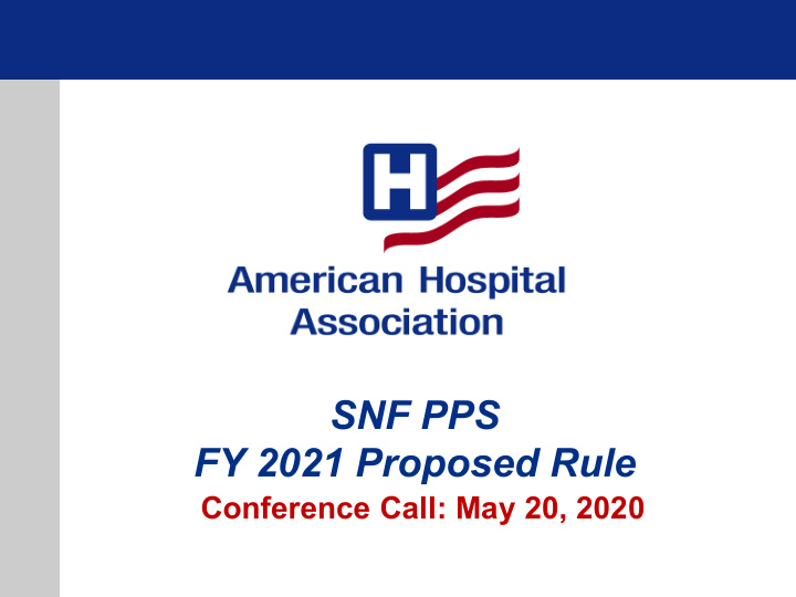 snf pps fy 2021 proposed rule