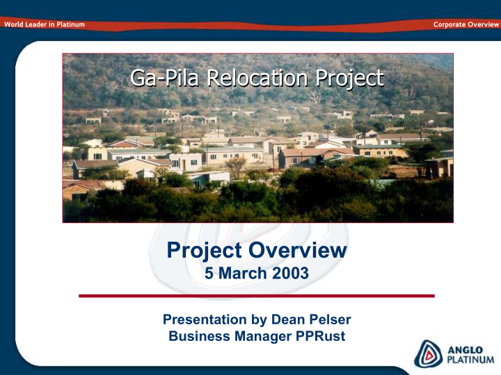 ga pila relocation project ga pila relocation project