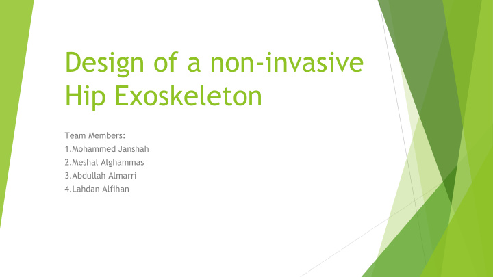 design of a non invasive