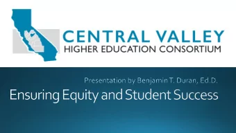 Partnering for  nation  Talent Hub Advisory Committee  Student Equity  Partnership with