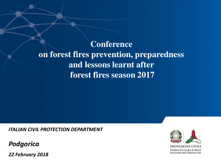 on forest fires prevention preparedness