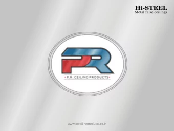 www.prceilingproducts.co.in  INTRODUCTION  PR ceiling is one of the most  popular  names  amongst