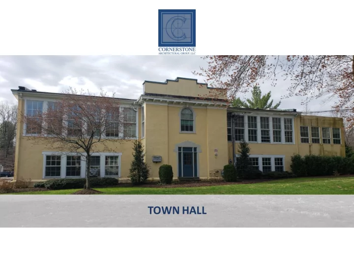 town hall north elevation existing conditions town hall 2