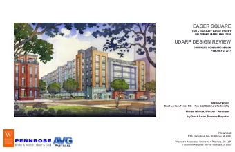 EAGER SQUARE  1900 + 1901 EAST EAGER STREET  BALTIMORE, MARYLAND 21205  UDARP DESIGN REVIEW