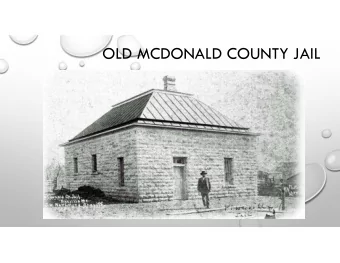 OLD MCDONALD COUNTY JAIL  PLAT MAP  OLD  MCDONALD  COUNTY JAIL  OLD MCDONALD  COUNTY JAIL  OLD