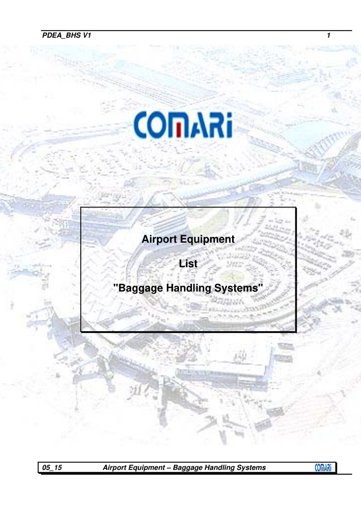 airport equipment list baggage handling systems