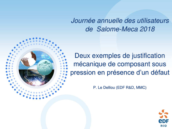 journ e annuelle des utilisateurs de salome meca 2018