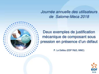 Journe annuelle des utilisateurs  de  Salome-Meca 2018  Deux exemples de justification