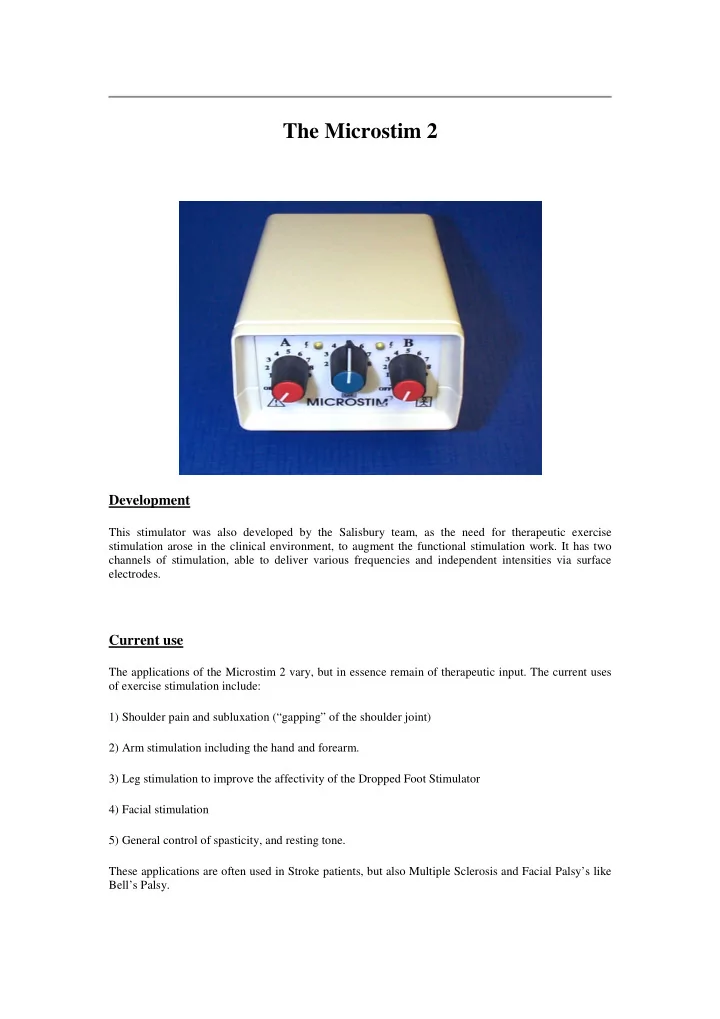 the microstim 2
