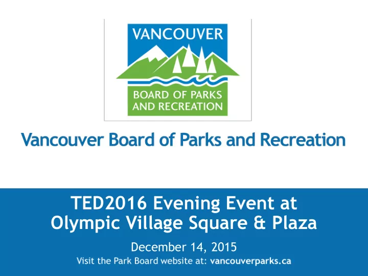 olympic village square plaza