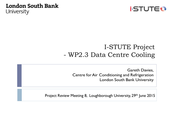 i stute project wp2 3 data centre cooling