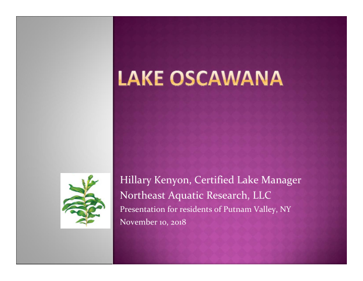 hillary kenyon certified lake manager northeast aquatic
