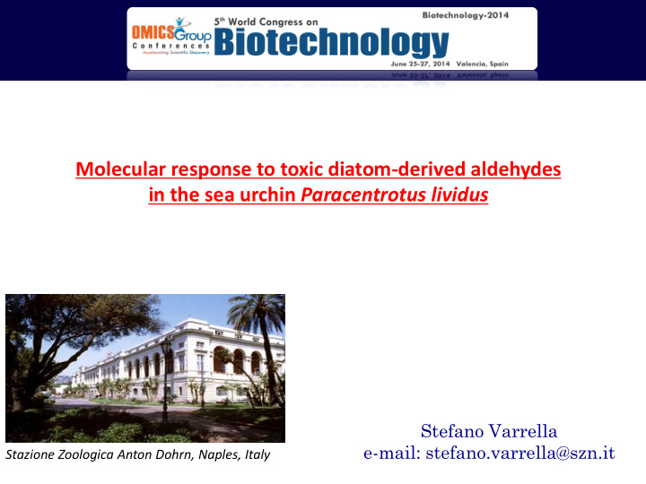 molecular response to toxic diatom derived aldehydes in