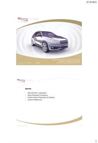 07.10.2015  Kendrion open day for investors and analysts  Kendrion Passenger Car Systems  Markus